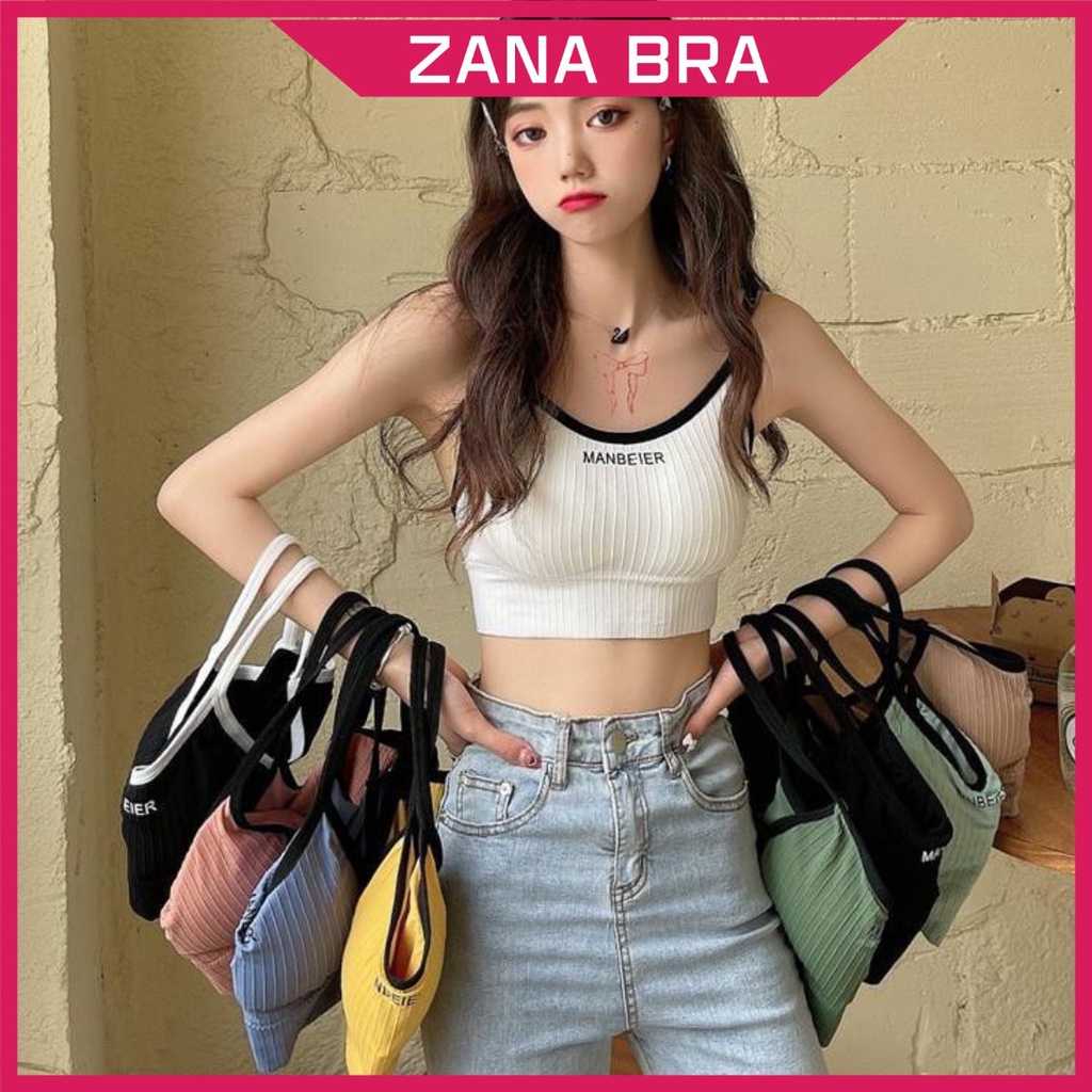 Áo Bra Nữ, Bra Tập Gym Cotton 2 Dây, Áo Ngực Không Gọng Nâng Ngực Nhẹ ZANA BRA 536