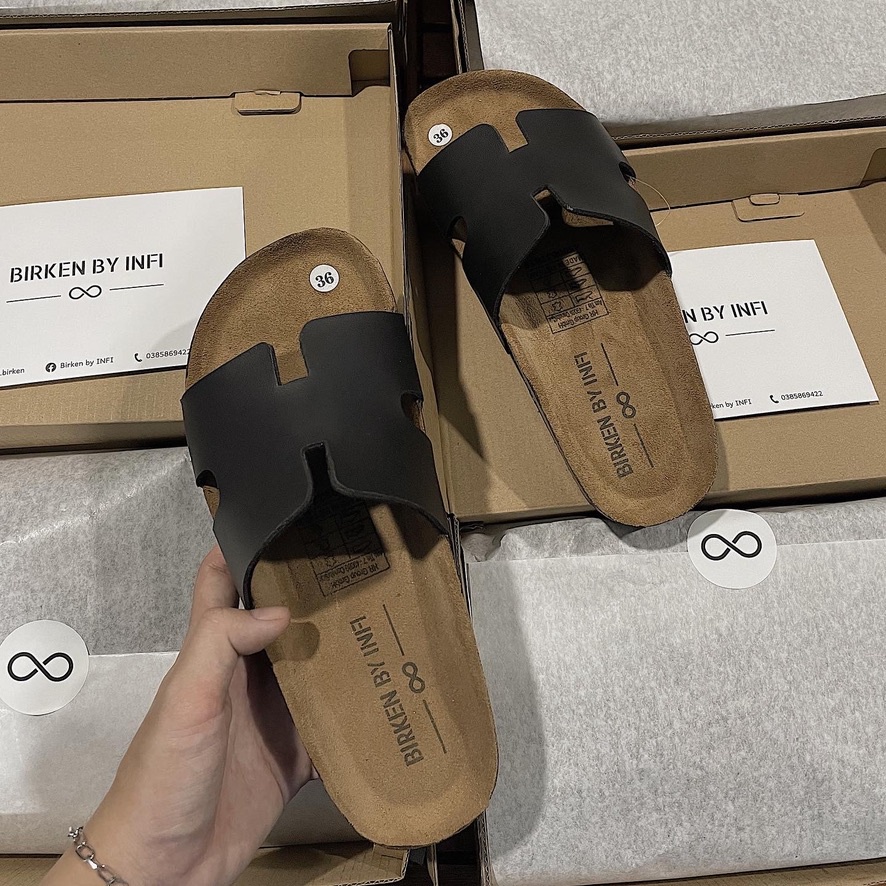 DÉP DA PU QUAI CHỮ H UNISEX