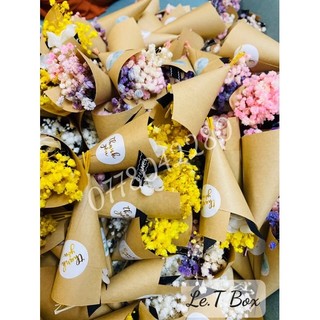 Bó hoa baby khô mini [gắn thiệp]