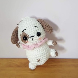 Móc khoá bằng len handmade - Chó đốm