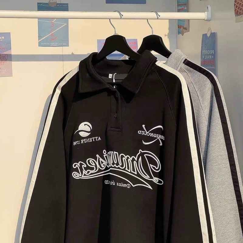 Áo polo sọc vai thêu DMU KA879