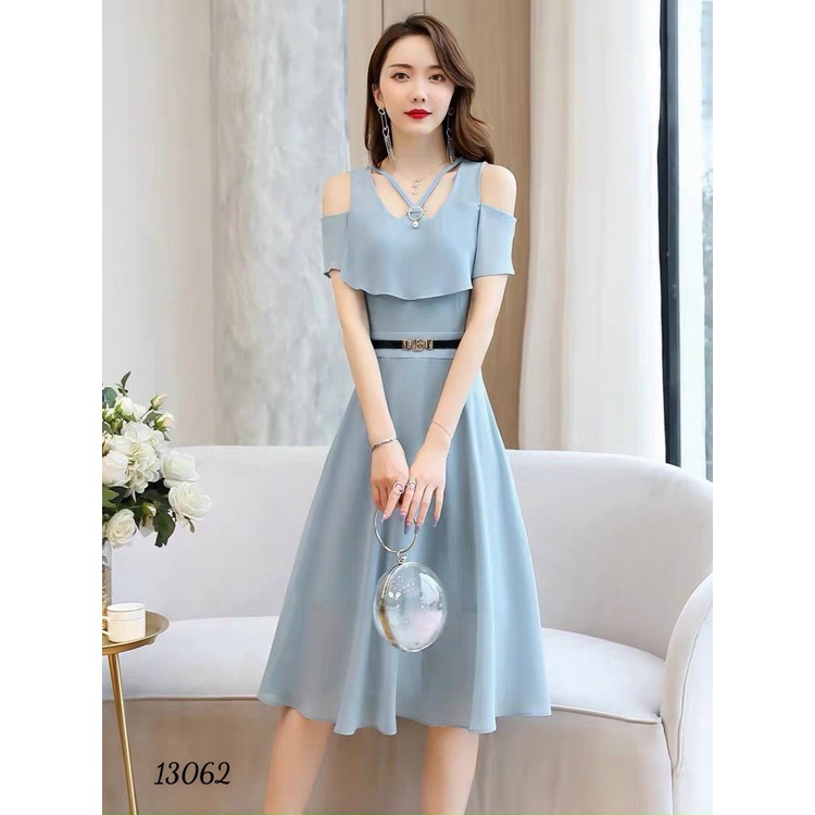 (HCM) Đầm voan 2 lớp nữ sang trọng - rớt vai siêu xinh xắn , thời trang sành điệu cho các chị em NYNA FASHION