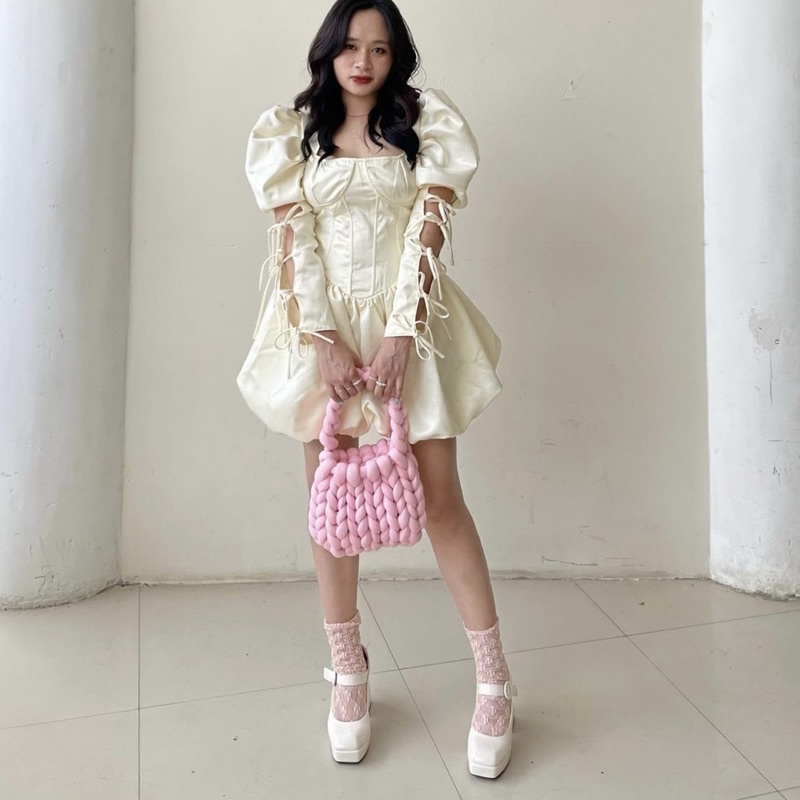 TÚI LEN BÔNG XÁCH TAY HANDMADE