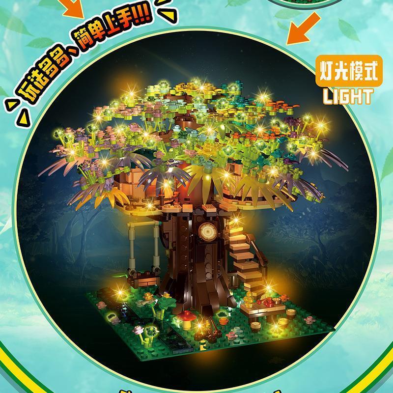 Bộ Đồ Chơi Mô Hình Ngôi Nhà Trên Cây Có Đèn Dành Cho Trẻ Em