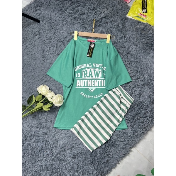 Đồ bộ nữ, đồ bộ mặc nhà bigsize thun cotton QBN Sét lửng 2 tà chéo sau