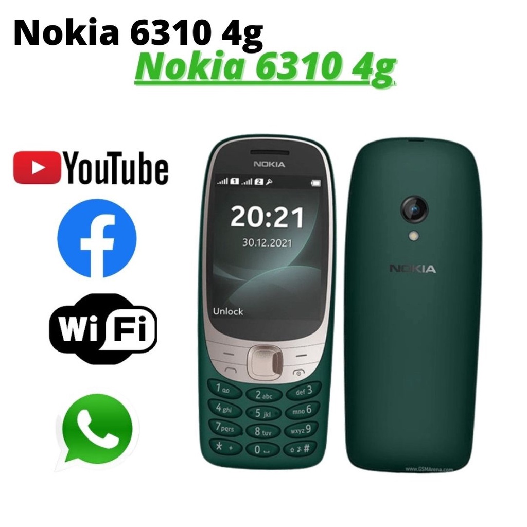 (Trợ Giá) Điện Thoại Phổ Thông 2 Sim Nokia 6310 4g (2022) Pin Trâu Fullbox Giá Rẻ Chữ To Cho Người Già - Bh 12 Tháng