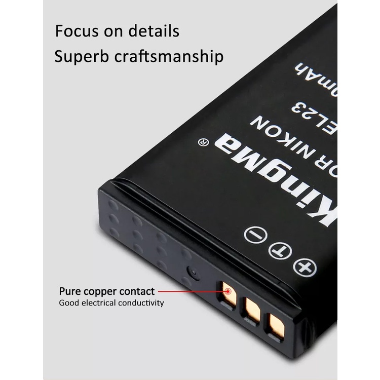 Nikon EN-EL23 | Pin và Sạc máy ảnh KINGMA Nikon EL23 cho Nikon Coolpix B700 P600 P610 P900 S810 Nikon MH-67 MH-67P