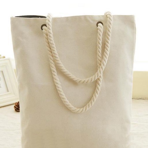 Canvas Shopping Bag All white