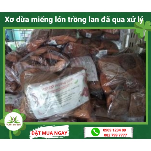 (Combo 5 gói) Xơ dừa miếng lớn trồng lan đã qua xử lý - Green City