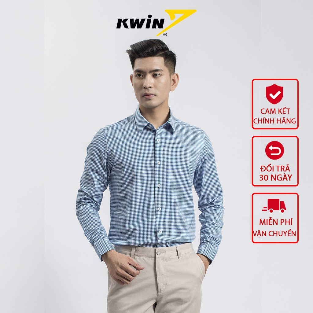 Áo sơ mi dài tay nam KWIN nam chất liệu Bamboo sợi tre mát mịn thấm hút mồ hôi cực tốt KLS01208