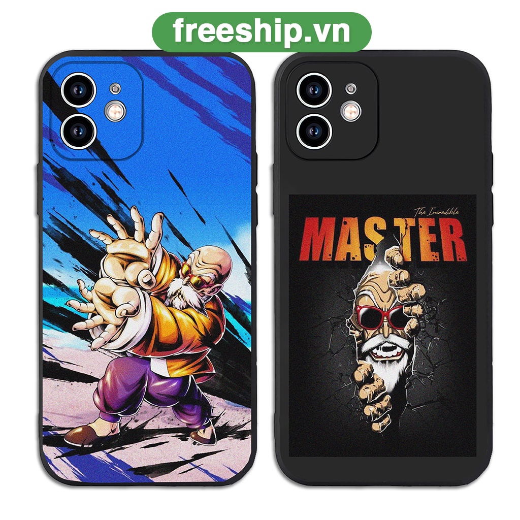 Ốp iphone vuông cạnh họa tiết Sư Phụ Rùa Master Roshi of Dragon Ball Z chất lượng viền dẻo vuông cạnh đủ mã 6-14 promax