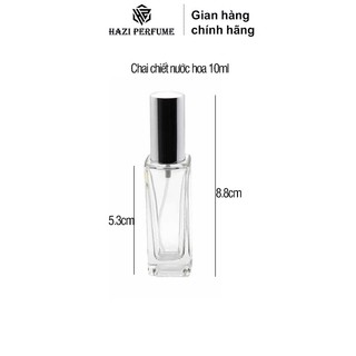 Chai chiết nước hoa vòi xịt nắp bạc 10ml