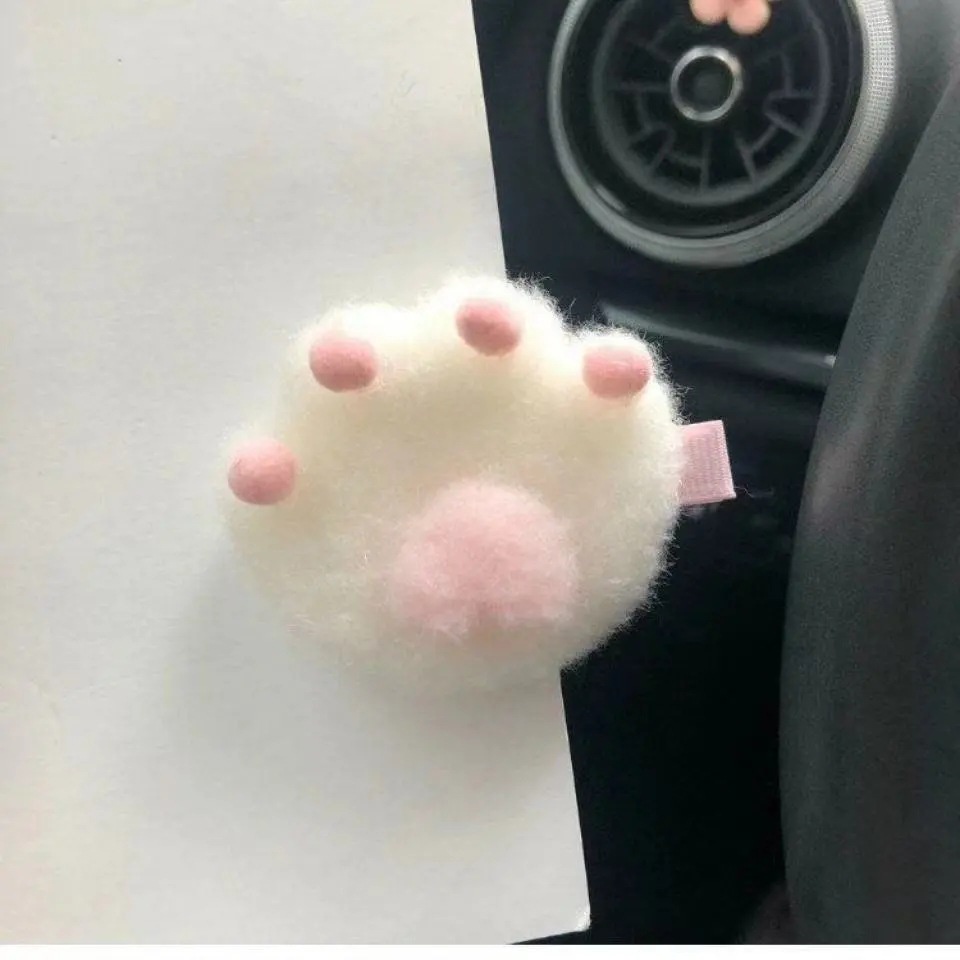 Creative cute cat claw plush banger autumn and winter new girl heart hair accessories girl cute hair card wholesale hair
