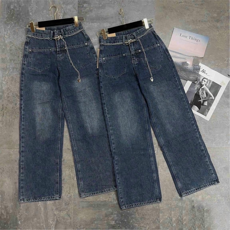 MÃ 4120 - 601 - 3188 QUẦN SUÔNG 2 TÚI TRƯỚC KÈM XÍCH