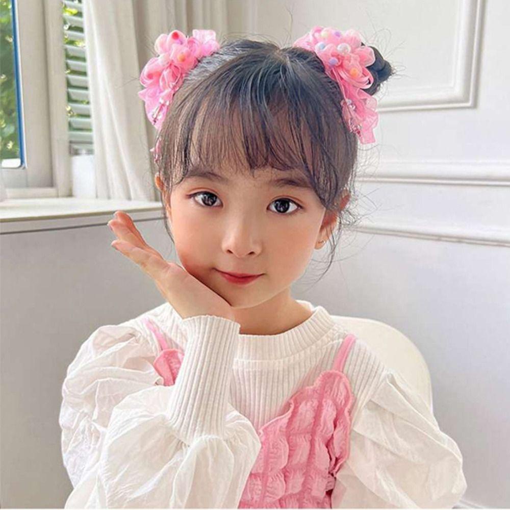 Dây Cột Tóc Co Giãn Nhiều Màu Sắc Họa Tiết Bướm Xinh Xắn Cho Nữ WMES15H Giá Đỡ