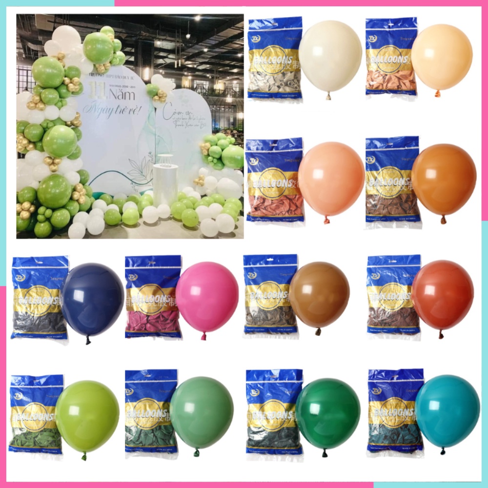 Set 100 bóng bay tông lì tongxuan ,bóng bay trang trí sự kiện sang trọng lịch lãm