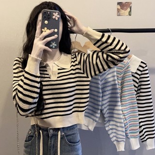 Áo sweater dệt kim tay dài cổ tròn cho nữ