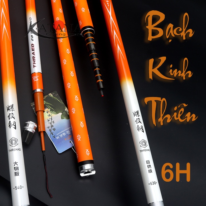 Cần Câu Tay Bạch Kinh Thiên 6H - Màu Cam HOT