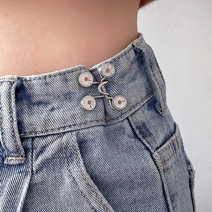 Nút khuy cài điều chỉnh thu nhỏ lưng quần jeans, quần bò không cần đục lỗ, tiện lợi cho các bạn gầy