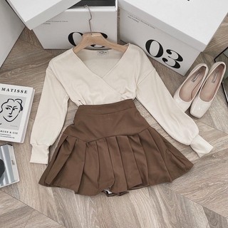 Set chân váy + áo vạt chéo 🥰
