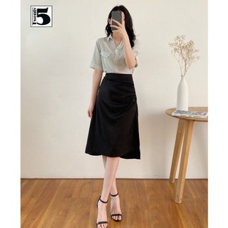 Chân váy công sở nhún sườn xẻ sườn gấu Twentyfive T342