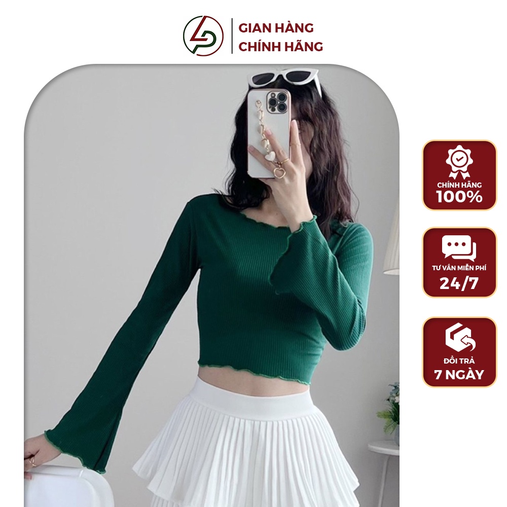 Áo Thun Nữ Tay Xòe LP Form Croptop Cá Tính Cho Phái Nữ Freesize