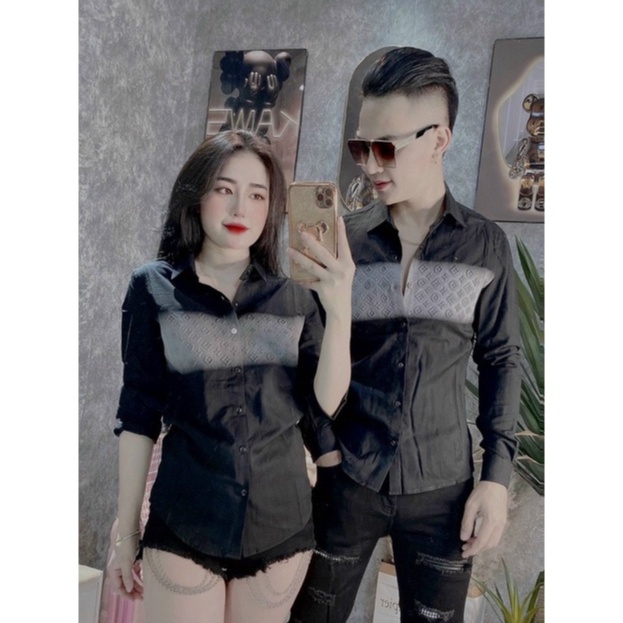 Áo sơ mi nam tay dài chất đũi mềm mịn in họa tiết 2 màu trắng đen mẫu mới cao cấp-AHFASION