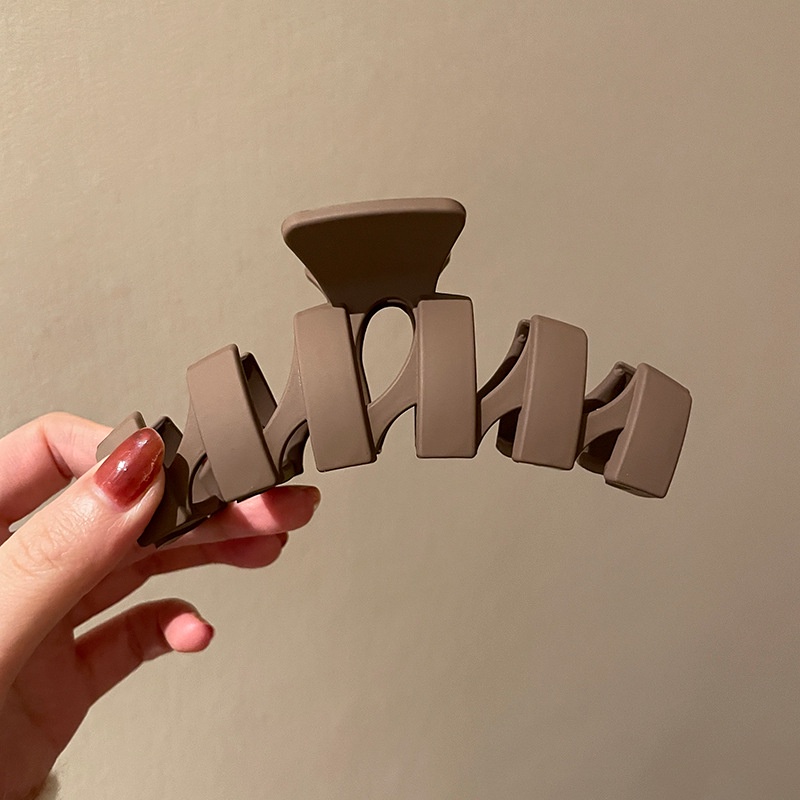 Kẹp Tóc Acrylic Họa Tiết Hình Học Đơn Giản Phong Cách Hong Kong Cổ Điển Thời Trang Dễ Phối Đồ Cho Nữ