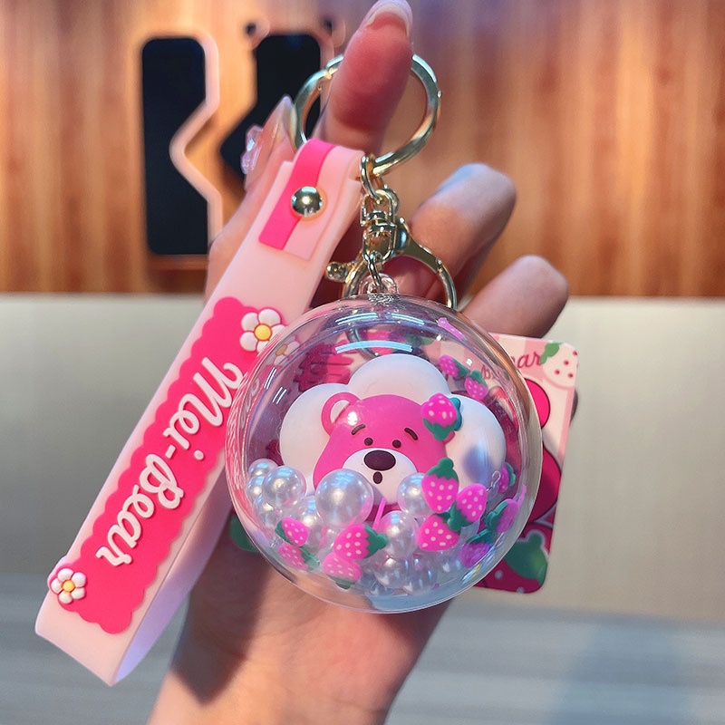 Móc Khóa Hình Quả Dâu Tây / Quả Mọng / Gấu Hoạt Hình Dễ Thương