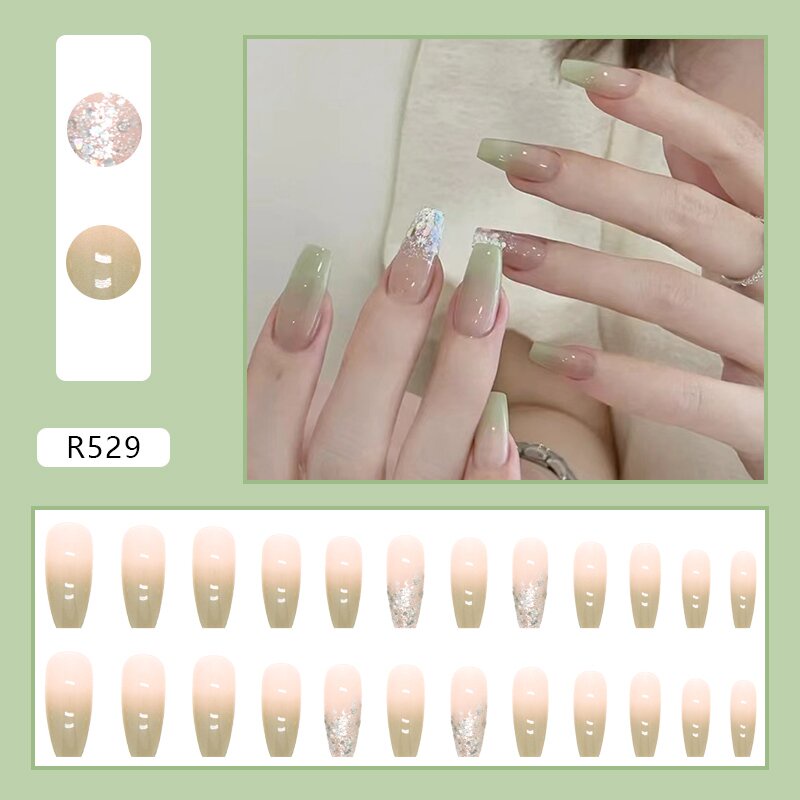 Set 24 Miếng Dán Móng Giả Trang Trí Nghệ Thuật