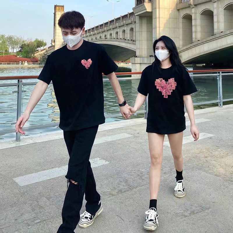 NRVP Áo Thun Unisex Mùa Hè Dáng Suông Tay Cộc Phong Cách Hàn Quốc Cho Nam Nữ