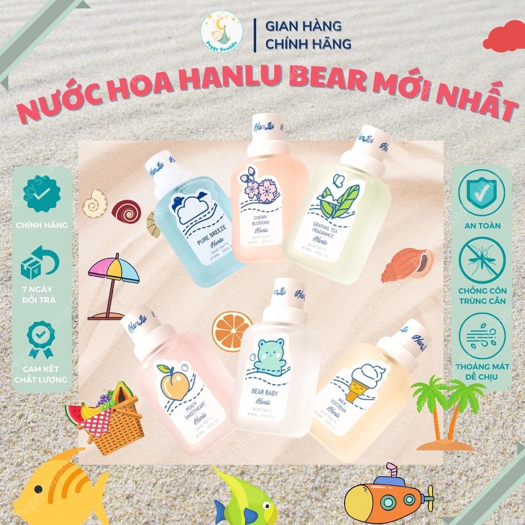 (Kèm Quà Tặng) Nước Hoa Xịt Thơm Hanlu An Toàn Cho Trẻ Em, Cho Bé Có Làn Da Nhạy Cảm Chống Muỗi, Côn Trùng Đốt Siêu Hot