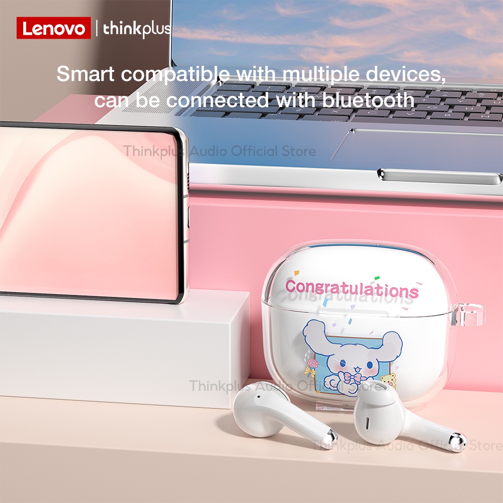 Tai nghe Bluetooth Lenovo LP40 Pro TWS Tai nghe không dây dễ thương có micrô
