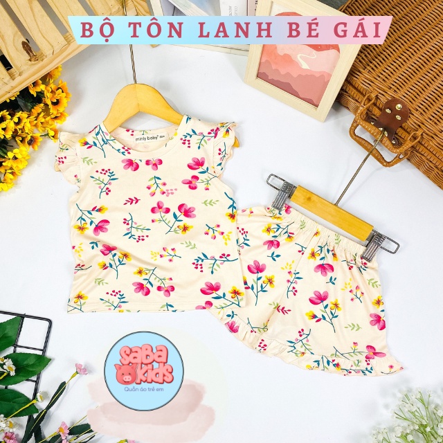 Đồ Bộ Bé Gái Thun Lạnh Co Giãn Cộc Đùi Ngắn Tay Cho Bé Dễ Thương Thấm Hút Mồ Hôi SABAKIDS