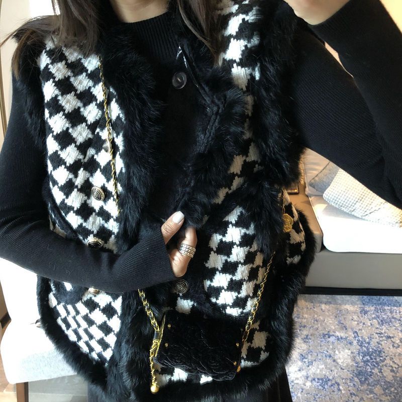 Áo Khoác Lông Không Tay Thời Trang Thu Đông Phong Cách Retro Cho Nữ