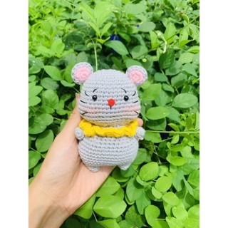 Thú nhồi bông handmade chuột xám tí nị