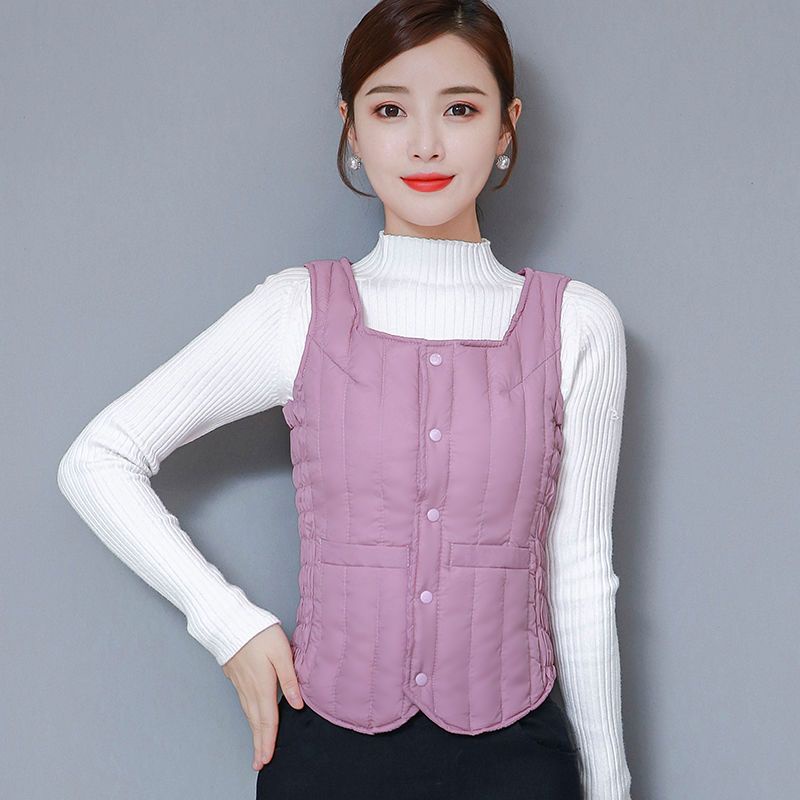 Áo Khoác Phao Sát Nách Dáng Ngắn Siêu Nhẹ Giữ Ấm Thời Trang Cho Phụ Nữ Trung Niên