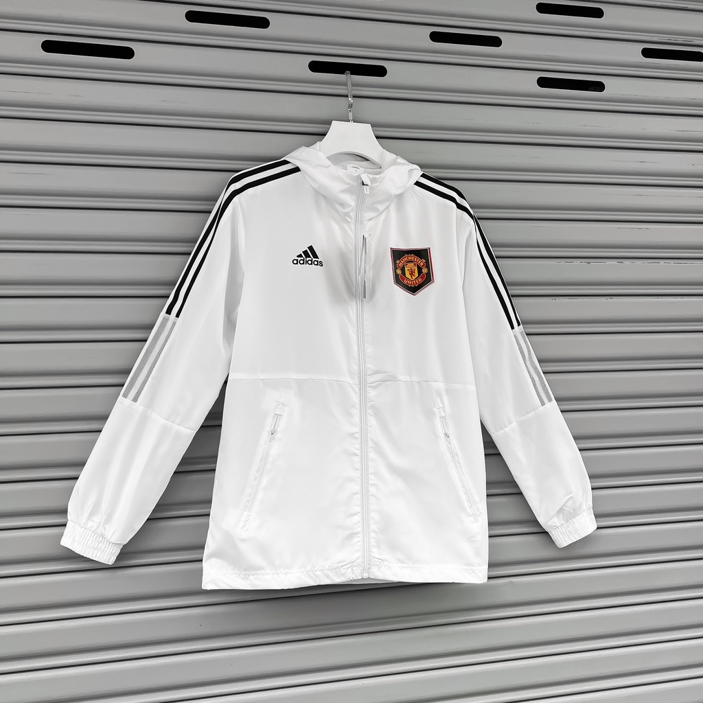 Áo Khoác Gió DAS MU-Trắng-Away-logo shield