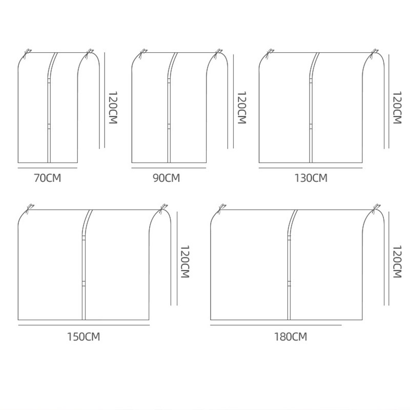 [Mã CBHL10C giảm 40k đơn 150k] Tấm phủ quần áo WORTHBUT bằng PEVA dày dặn chống thấm nước chống bụi