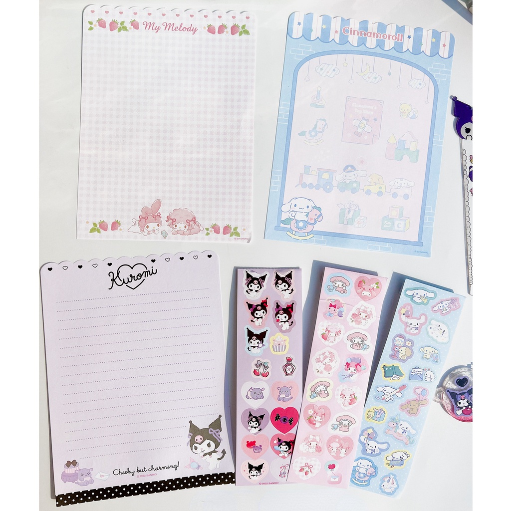 SANRIO Bộ Sticker Họa Tiết Hoạt Hình Chữ Love Trang Trí Phong Bì DIY