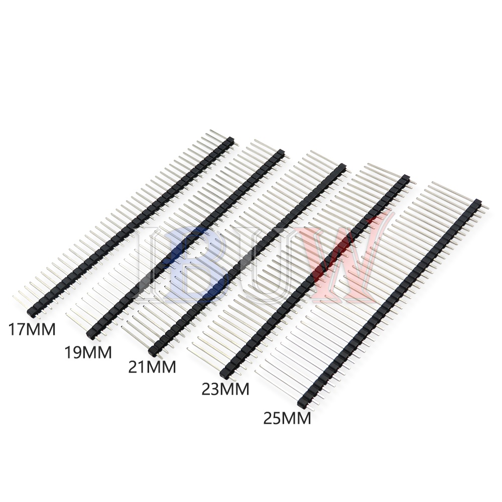 Set 10 Đầu Nối 40 Pin 1x40 2x40 Cho Arduino Màu Đen Dài 2.54MM Dài 15MM-25MM