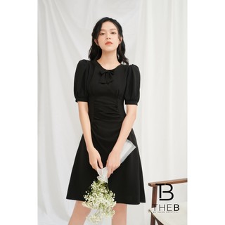 Đầm đen thiết kế corset tay bồng THE B