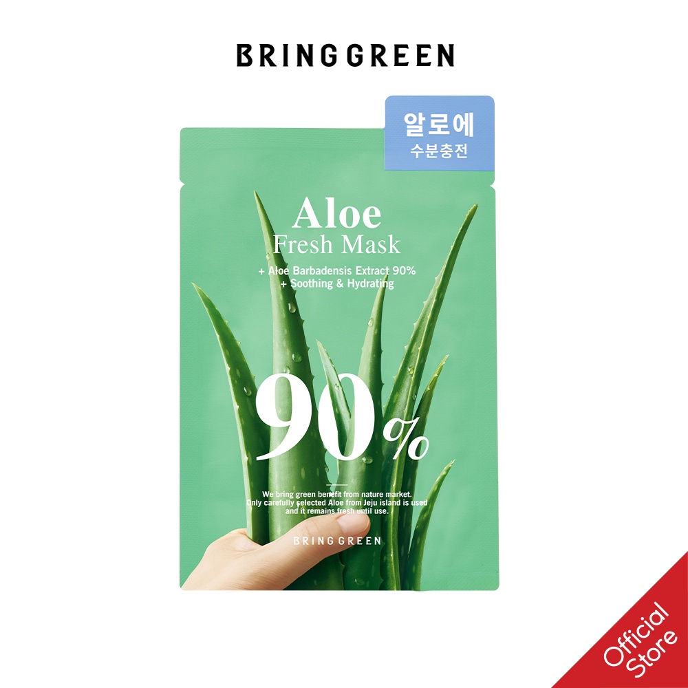Mặt Nạ Nha Đam Dưỡng Da  Bring Green Aloe 90% Fresh Mask 20g 