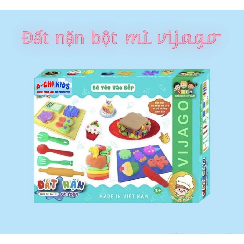 Đất Nặn Bột Mì Vijago Chủ Đề Bé Yêu Vào Bếp Kèm Khuôn Tạo Hình Cho Bé Tập Nấu Ăn