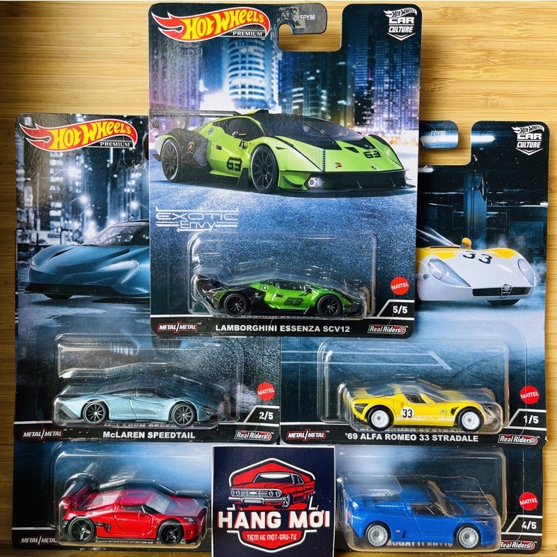 Hobby Store xe mô hình Hot Wheels Premium Exotic Envy 2 Set Lẻ