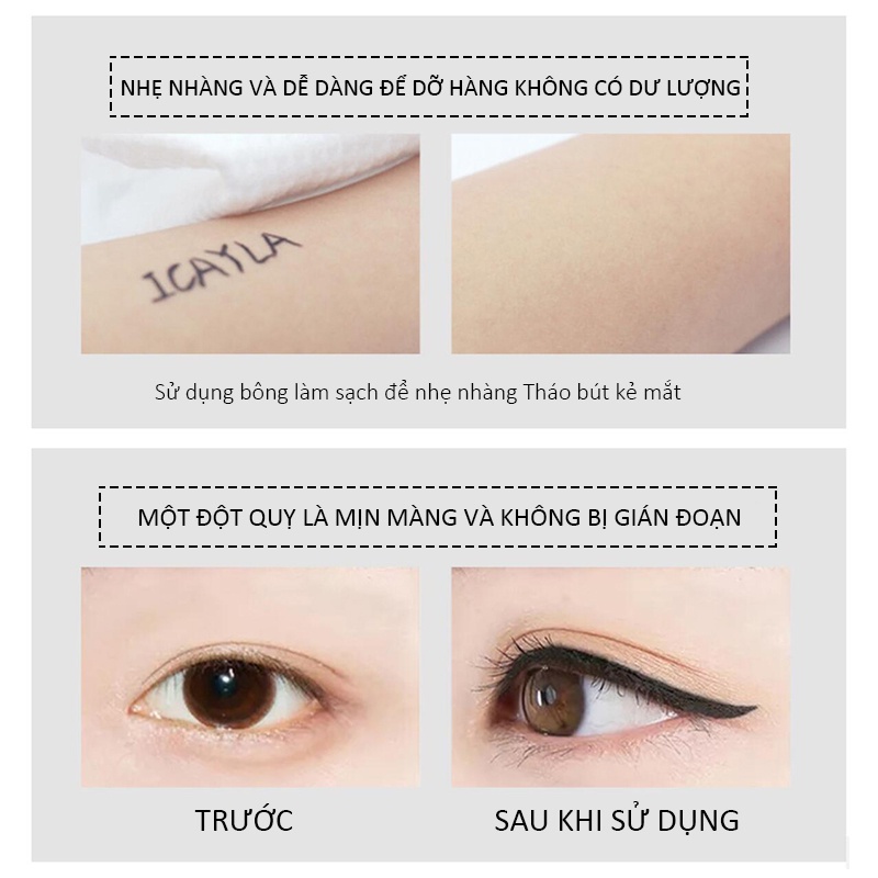 Bút kẻ mắt nước FEPO màu đen lâu trôi không thấm nước