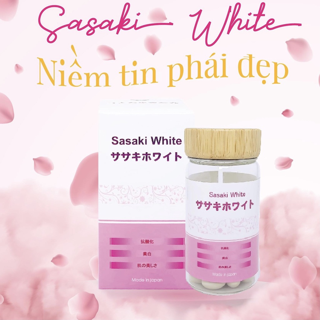 Sasaki white viên uống thơm cơ thể trắng da mờ nám  Nhật Bản