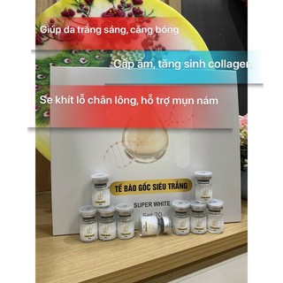 Tế bào gốc siêu trắng, trắng da 1 hộp 20 lọ 5ml super white