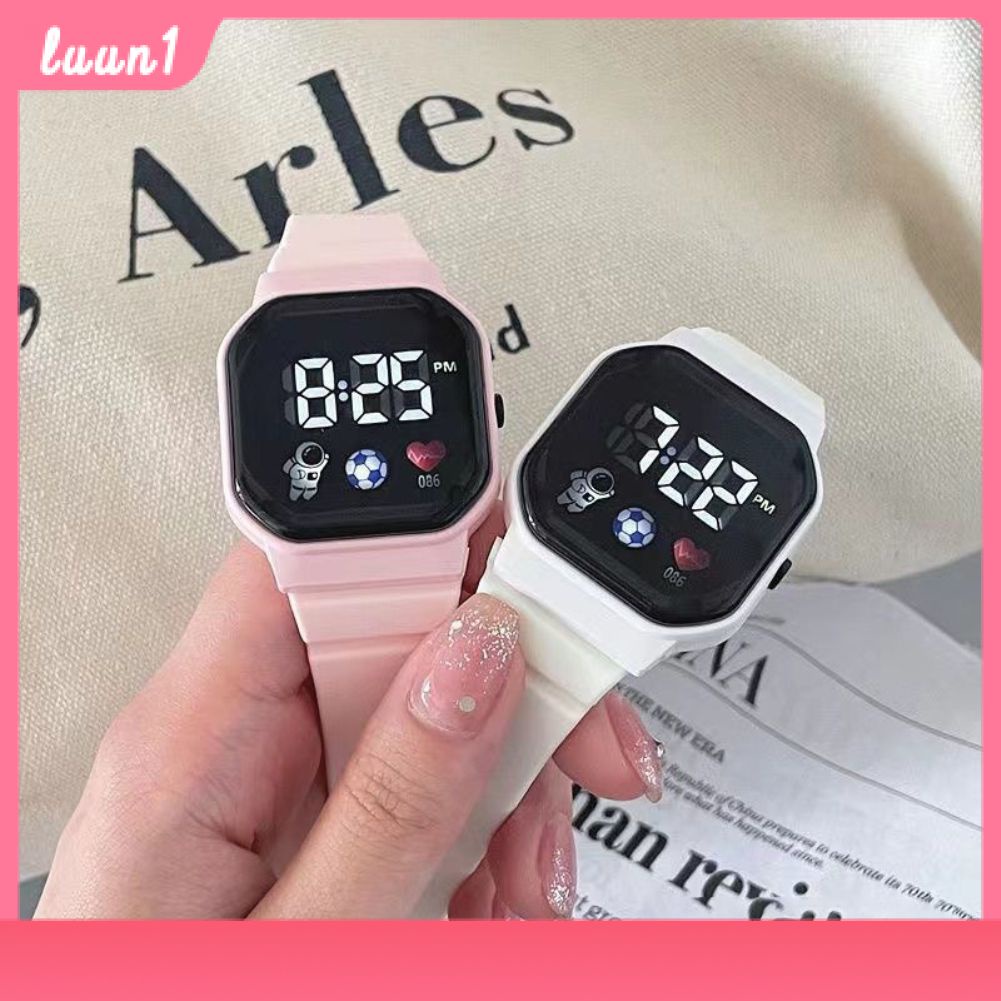 Còn Hàng Kỹ Thuật Số Ins Đơn Giản Thời Trang Đèn Led Chống Nước Nam Nữ Sinh Viên Đảng Đồng Hồ Điện Tử Trẻ Em Cá Tuyết
