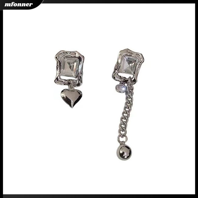 Bông Tai Hình Trái Tim Đính Đá Zircon Thời Trang Dành Cho Nữ